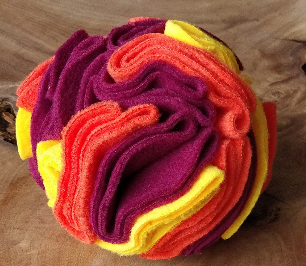 Snuffle ball for small dogs, treat dispenser,
