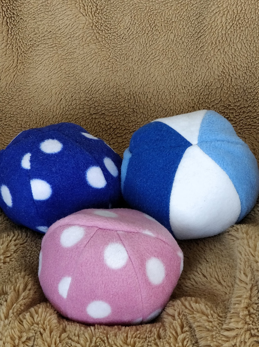 Dog Snuffle Ball, Fleece toy, finding treats puzzle, sheepskin stuffed toy