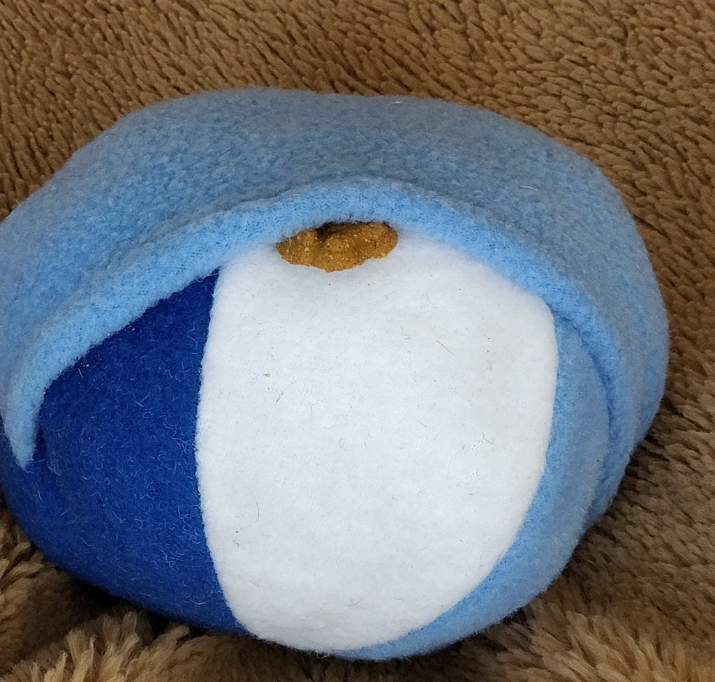 Dog Snuffle Ball, Fleece toy, finding treats puzzle, sheepskin stuffed toy