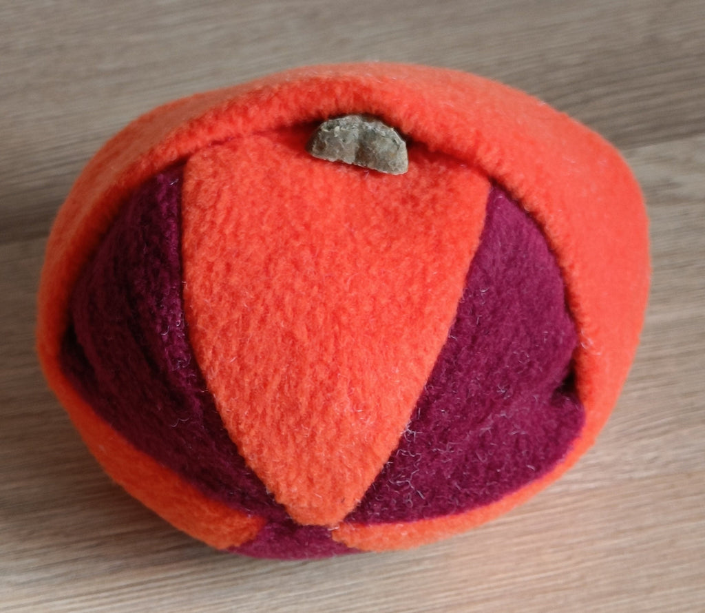 Dog Snuffle Ball, Fleece toy, finding treats puzzle, sheepskin stuffed toy