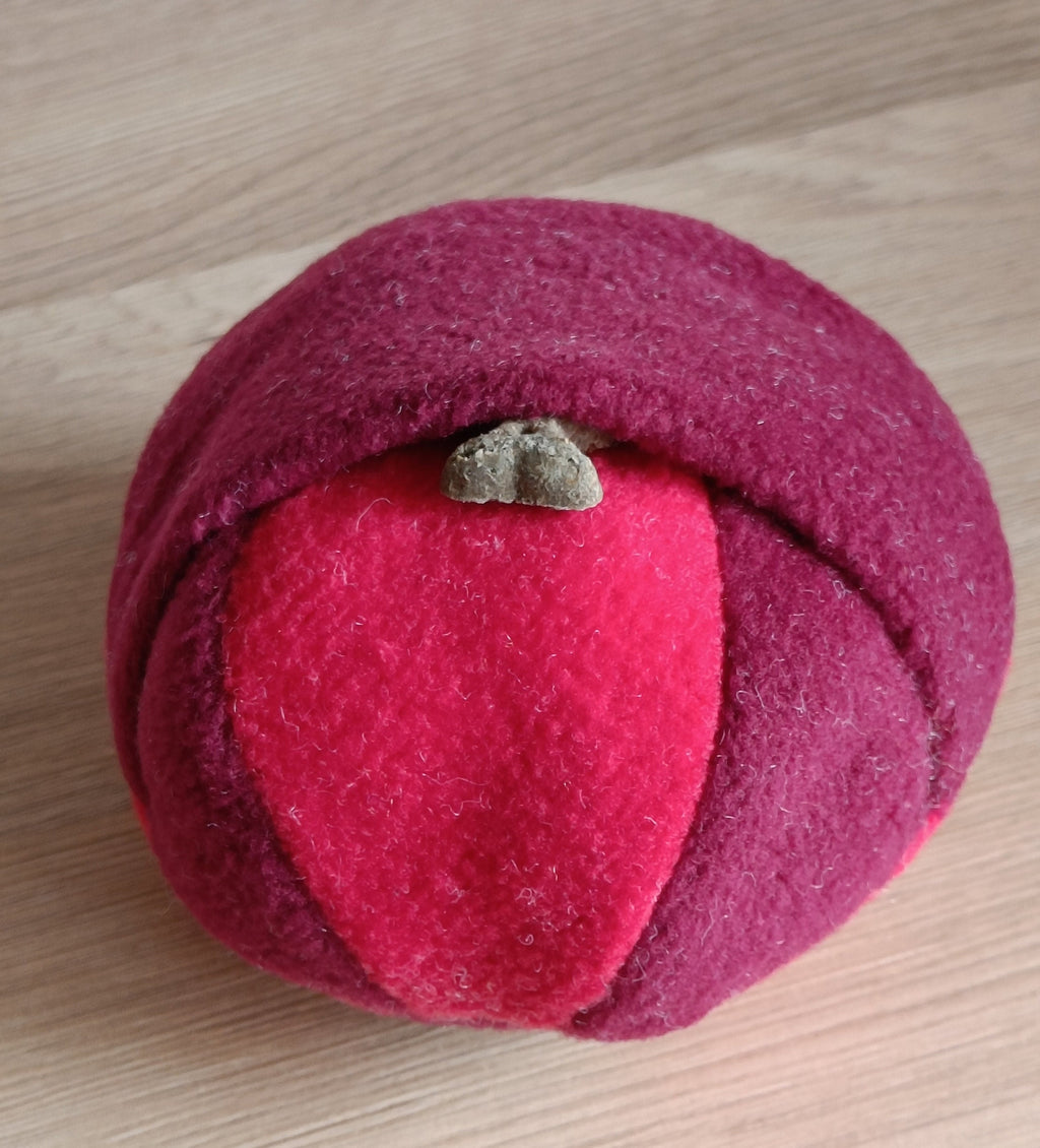 Dog Snuffle Ball, Fleece toy, finding treats puzzle, sheepskin stuffed toy