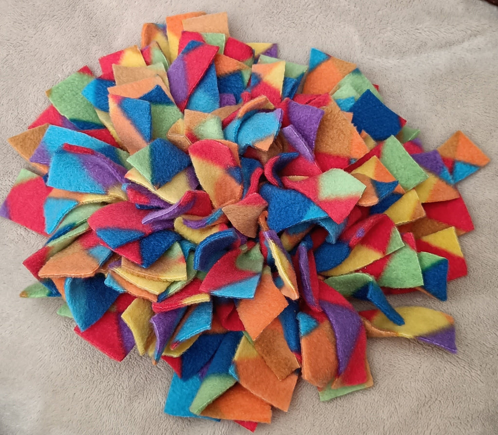Fleece Snuffle Mat, small pets gift, foraging for food, treat dispenser, finding food