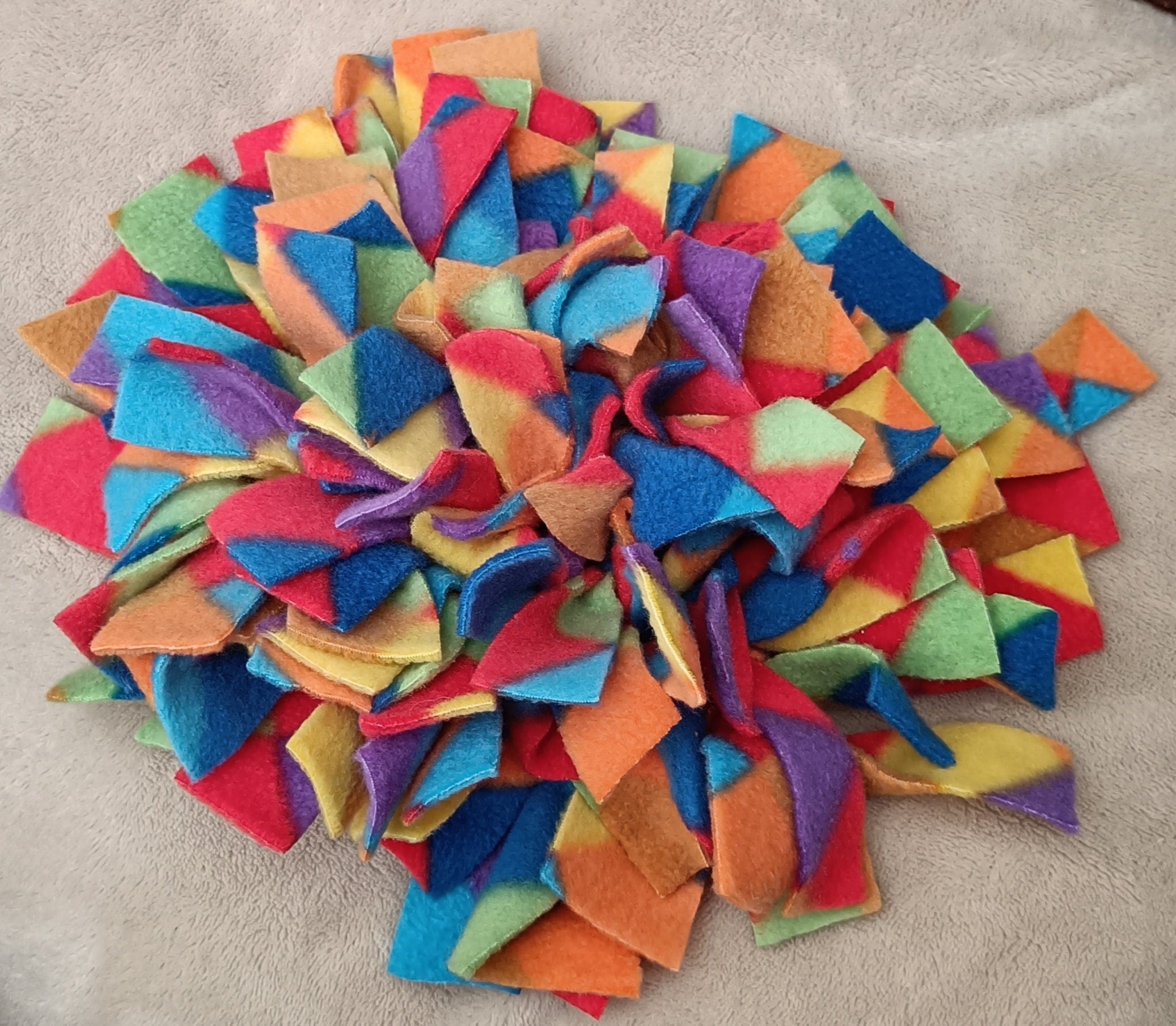Fleece Snuffle Mat, small pets gift, foraging for food, treat dispenser, finding food