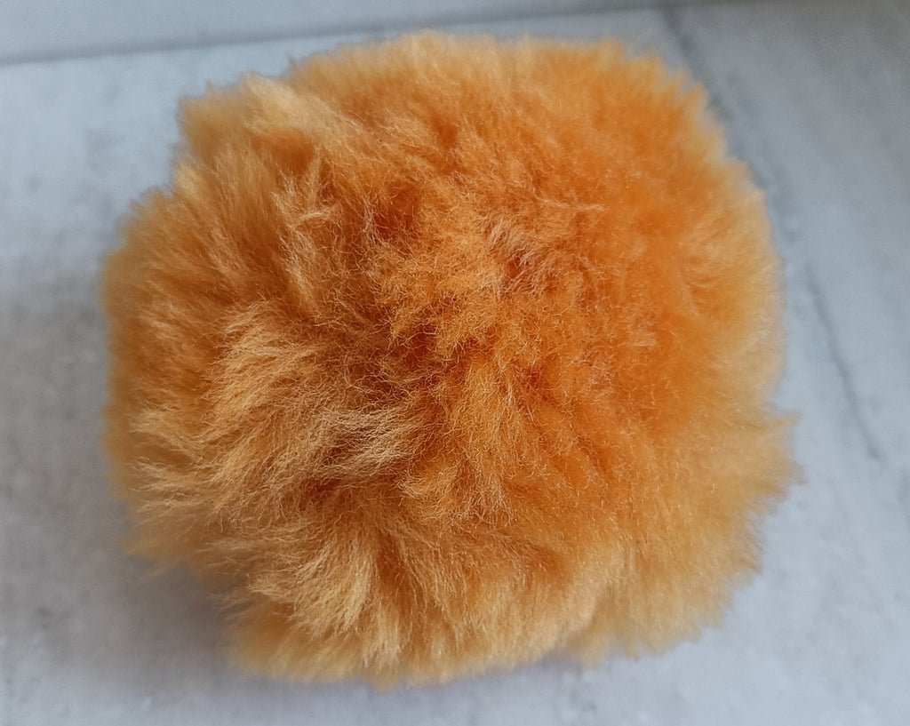 Merino Sheepskin Dog Ball: Natural pet toy, Baseball Pattern, Training reward toy for puppy