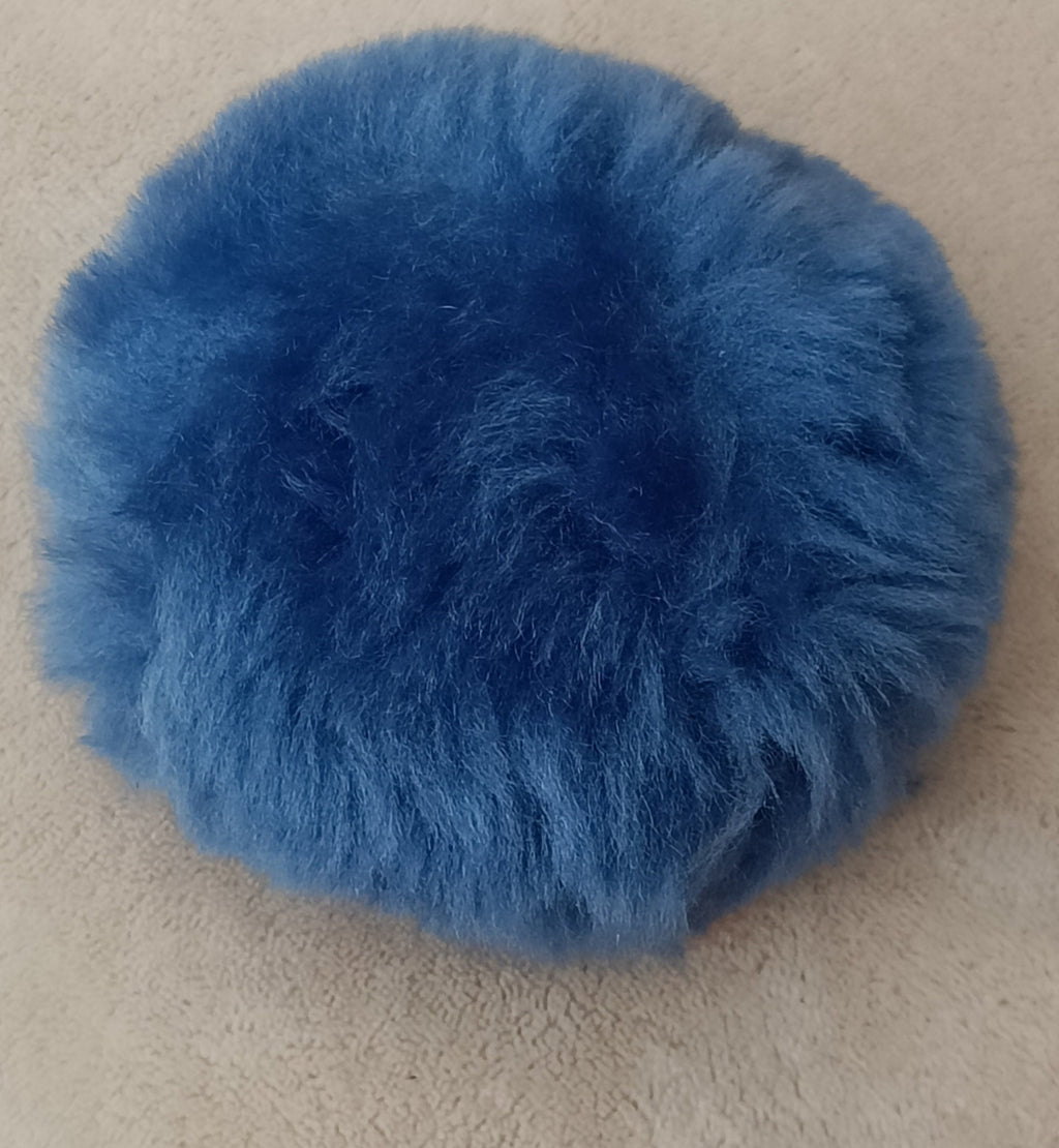 Merino Sheepskin Dog Ball: Natural pet toy, Baseball Pattern, Training reward toy for puppy