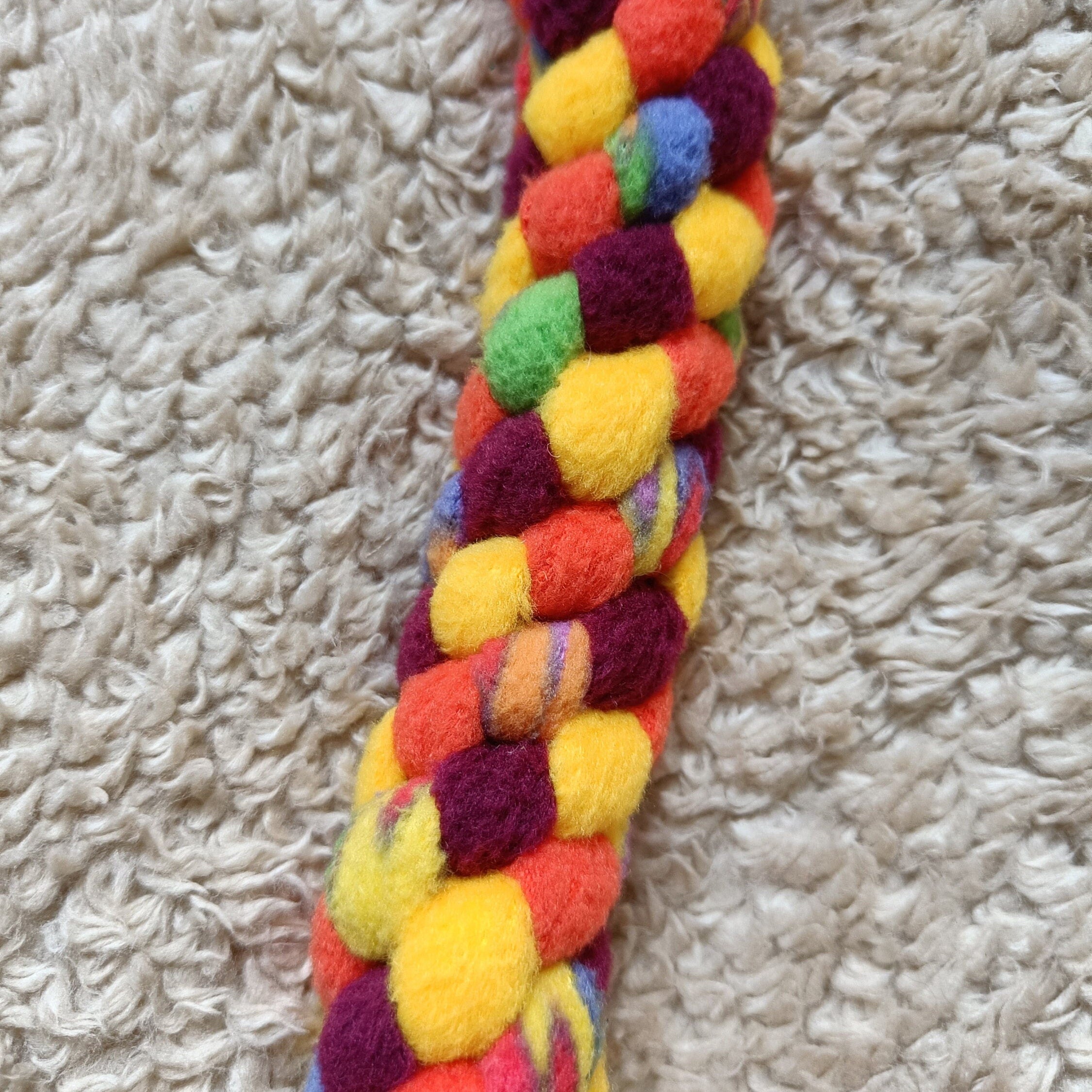 Fleece tug toy for dog