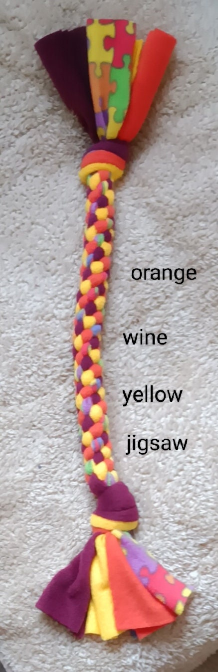 Fleece tug toy for dog