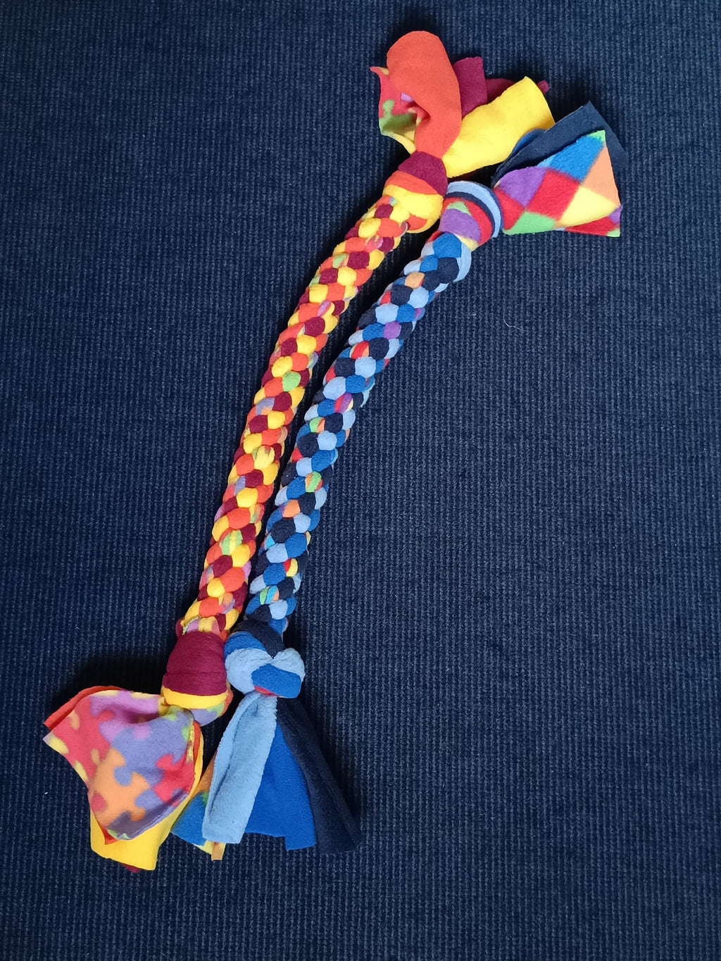 Fleece tug toy for dog