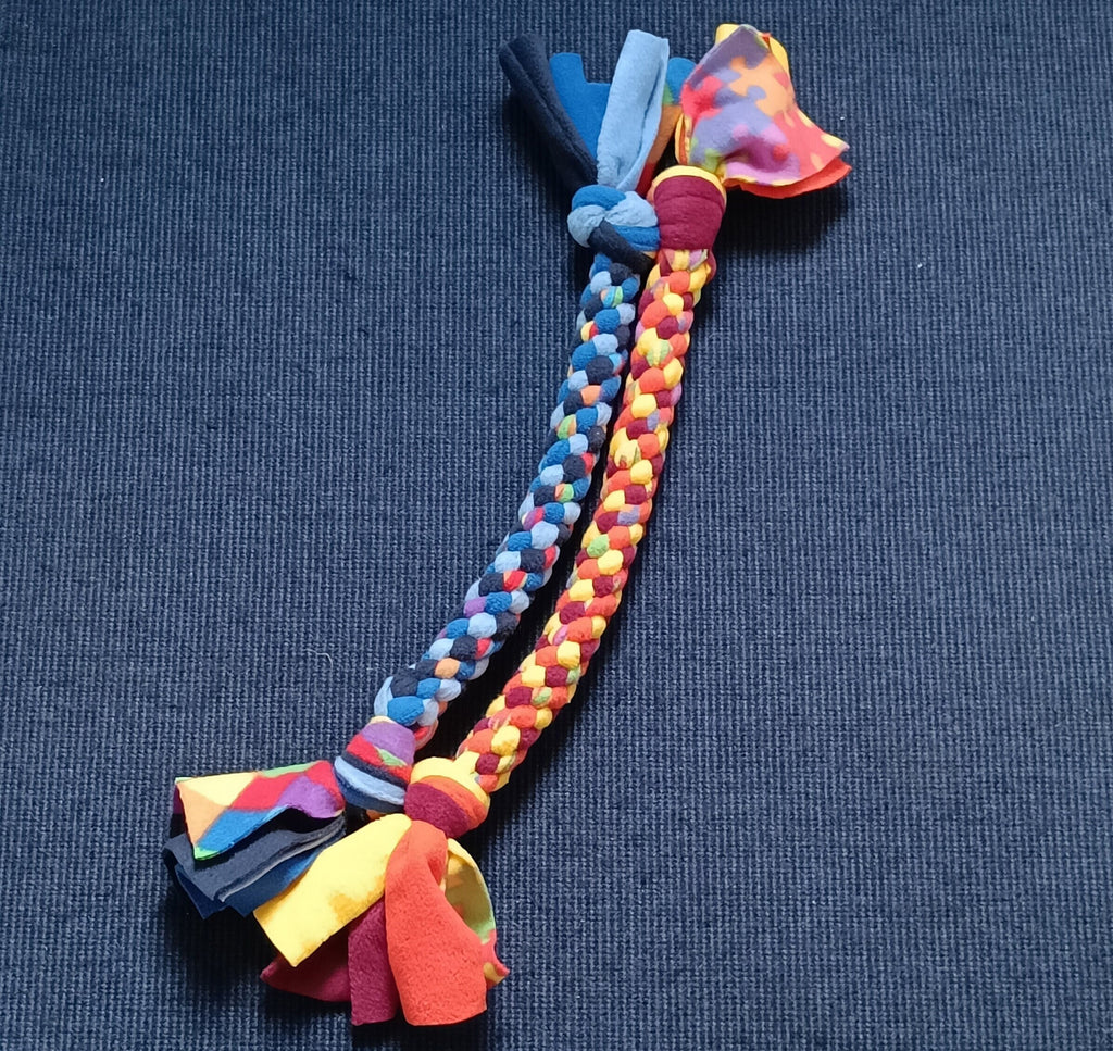 Fleece tug toy for dog
