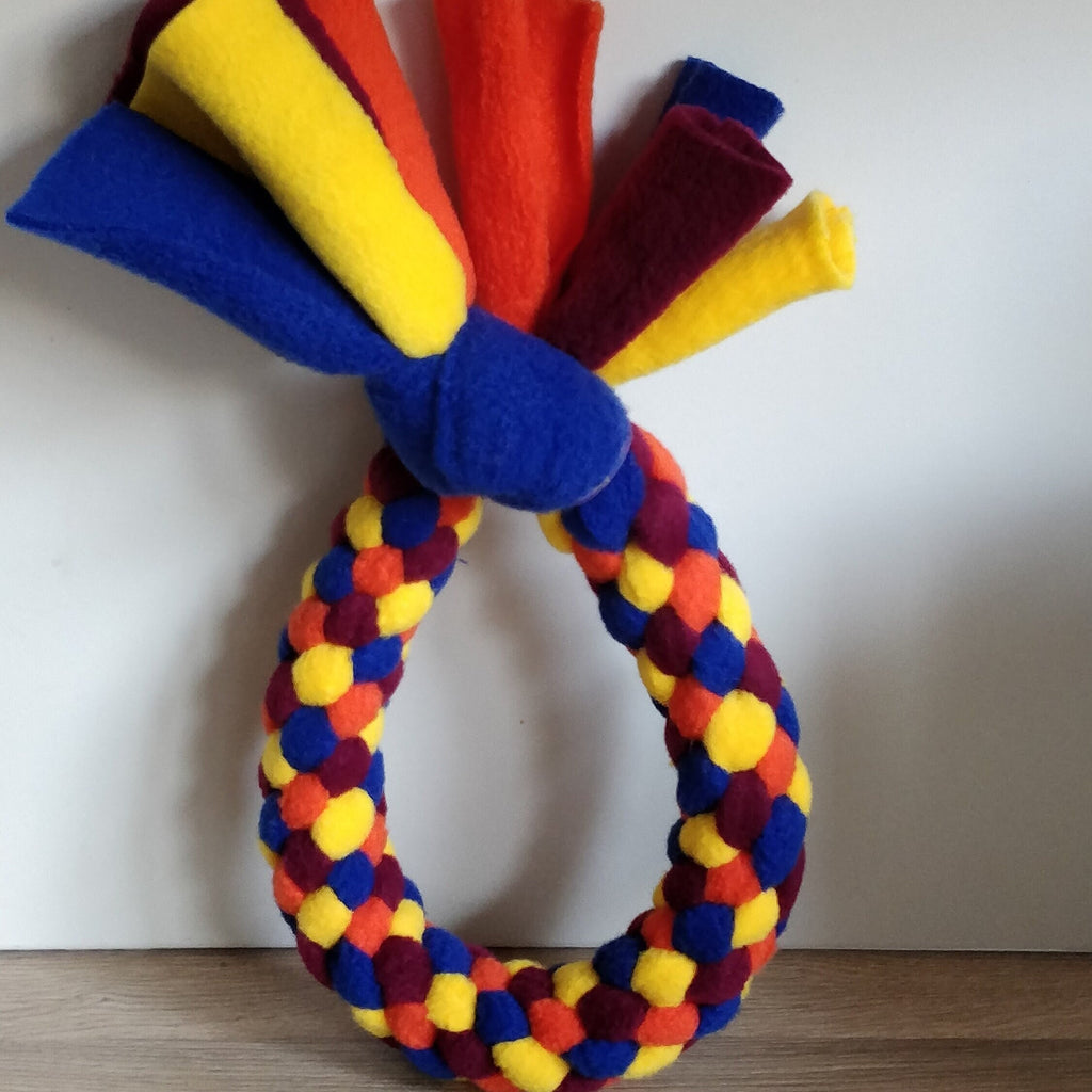 Fleece tug toy for dog
