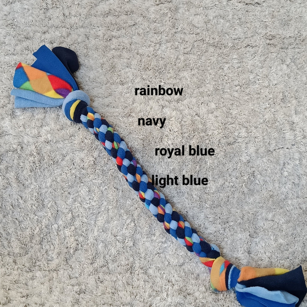Fleece tug toy for dog
