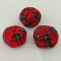 Soft Balls for dogs, sheepskin stuffed, tartan fleece, squeaker option available