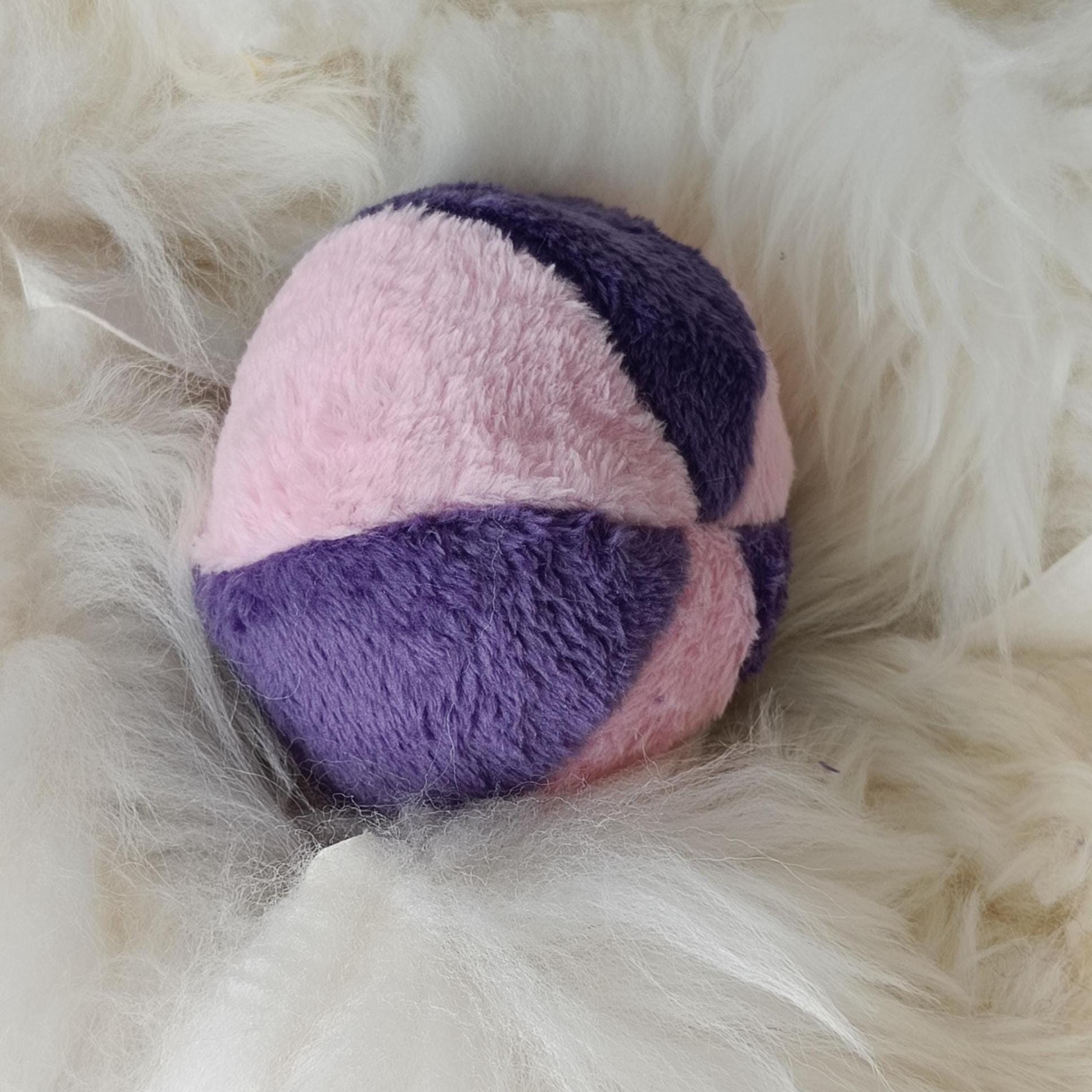 Soft plush fleece dog ball sheepskin filled - squeaker option available