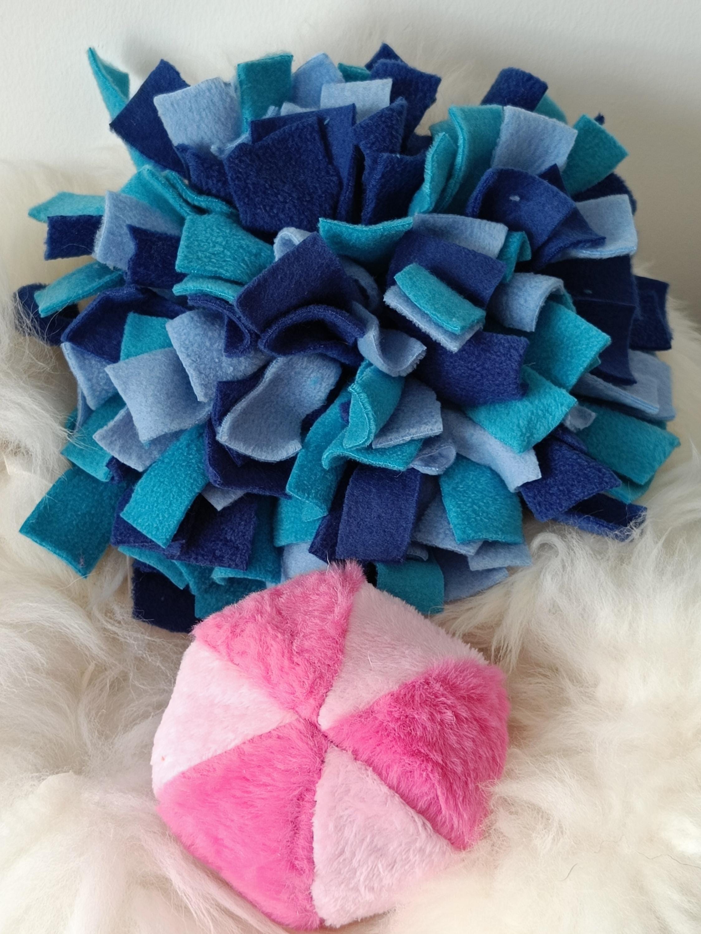 Soft plush fleece ball sheepskin filled - squeaker option available
