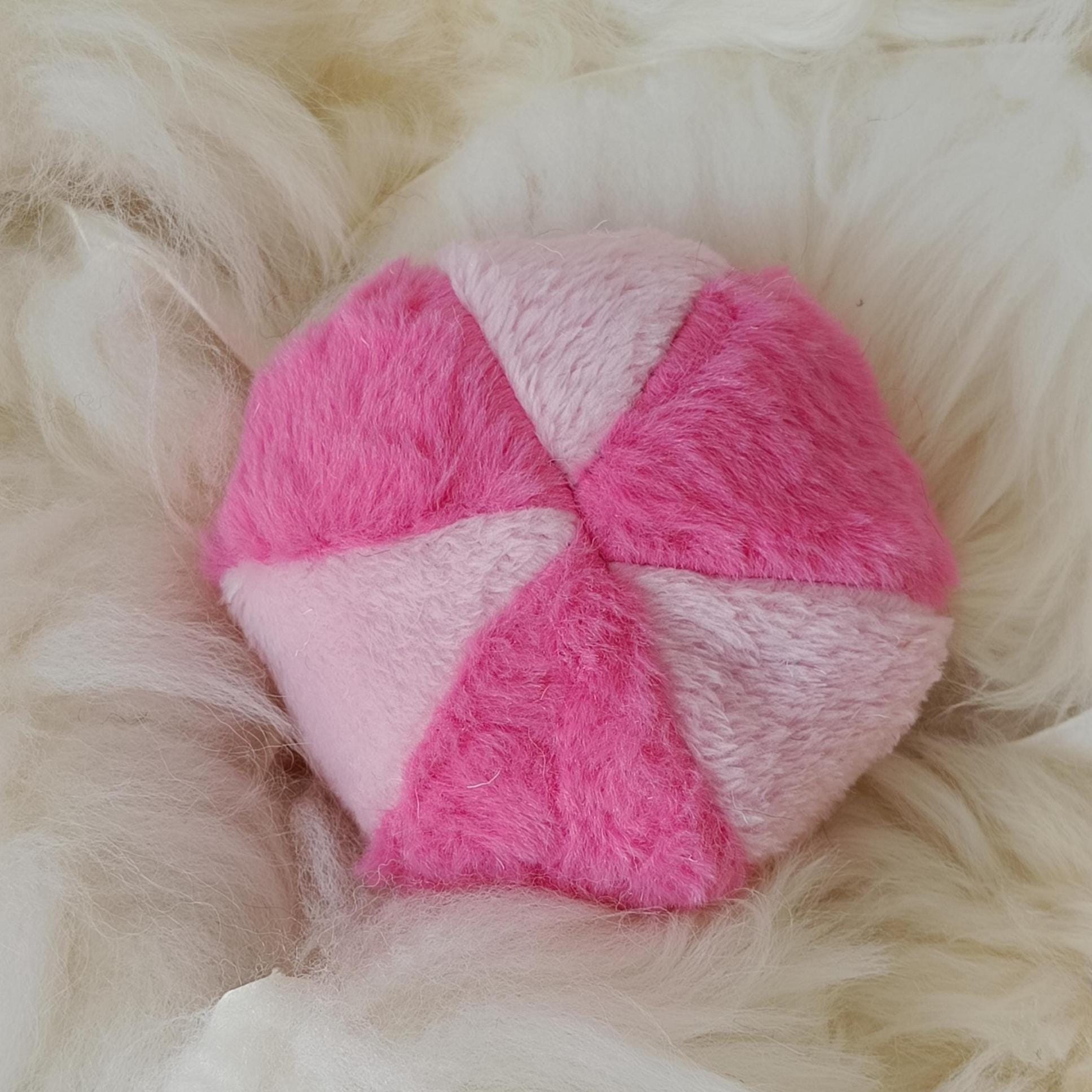 Soft plush fleece ball sheepskin filled - squeaker option available