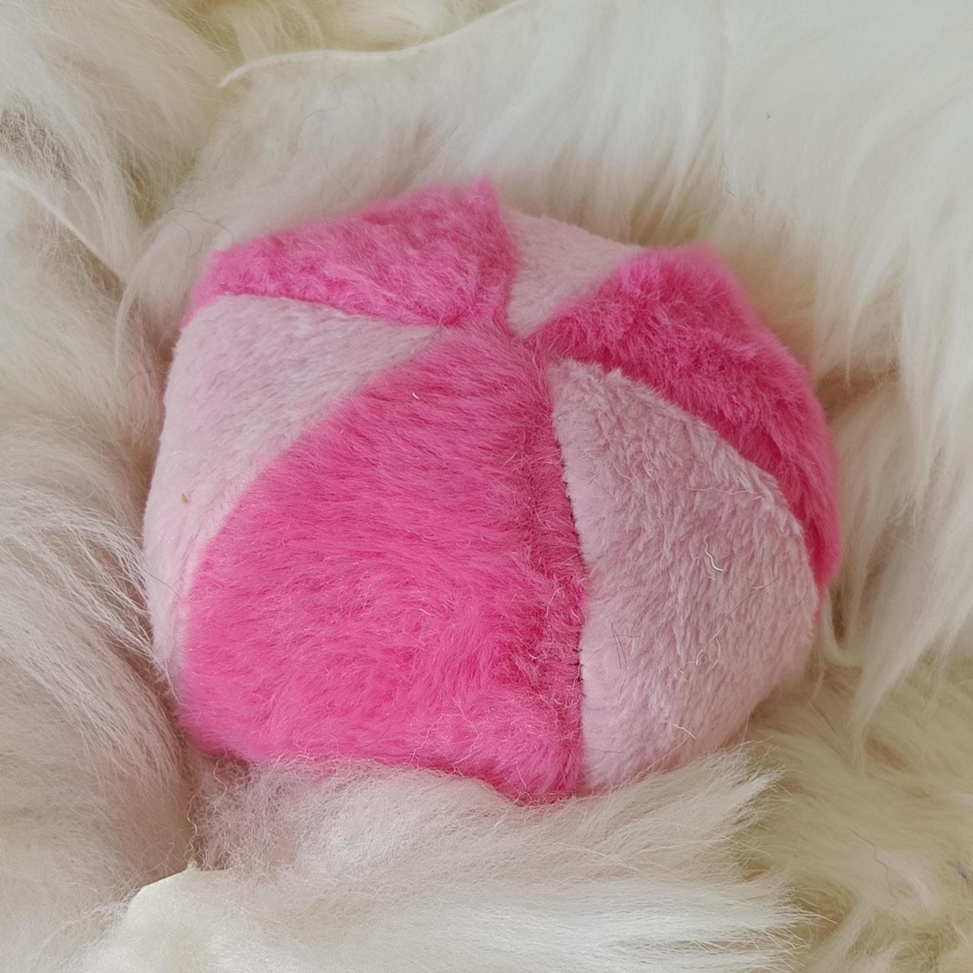 Soft plush fleece ball sheepskin filled - squeaker option available
