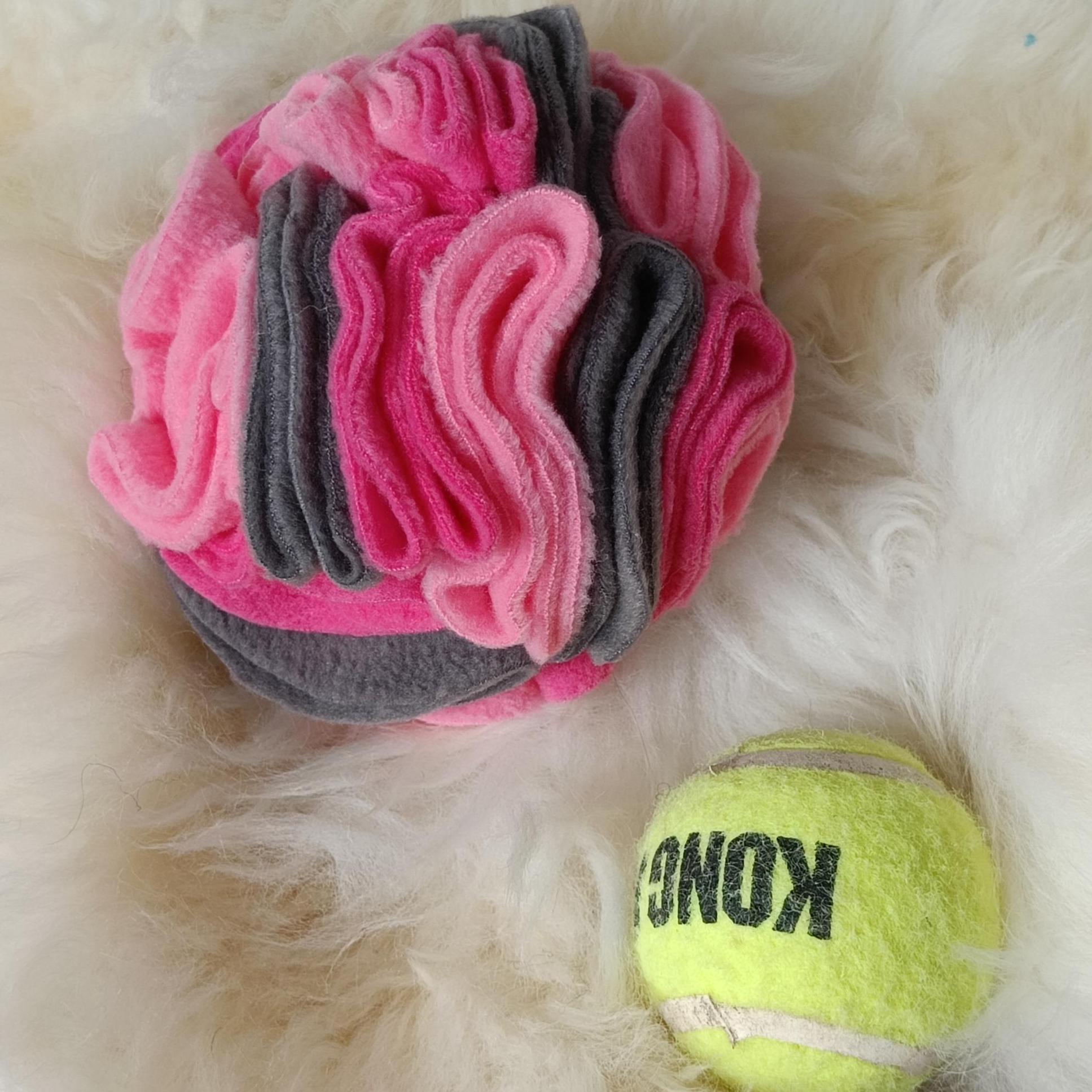 Snuffle ball for small dogs, treat dispenser,
