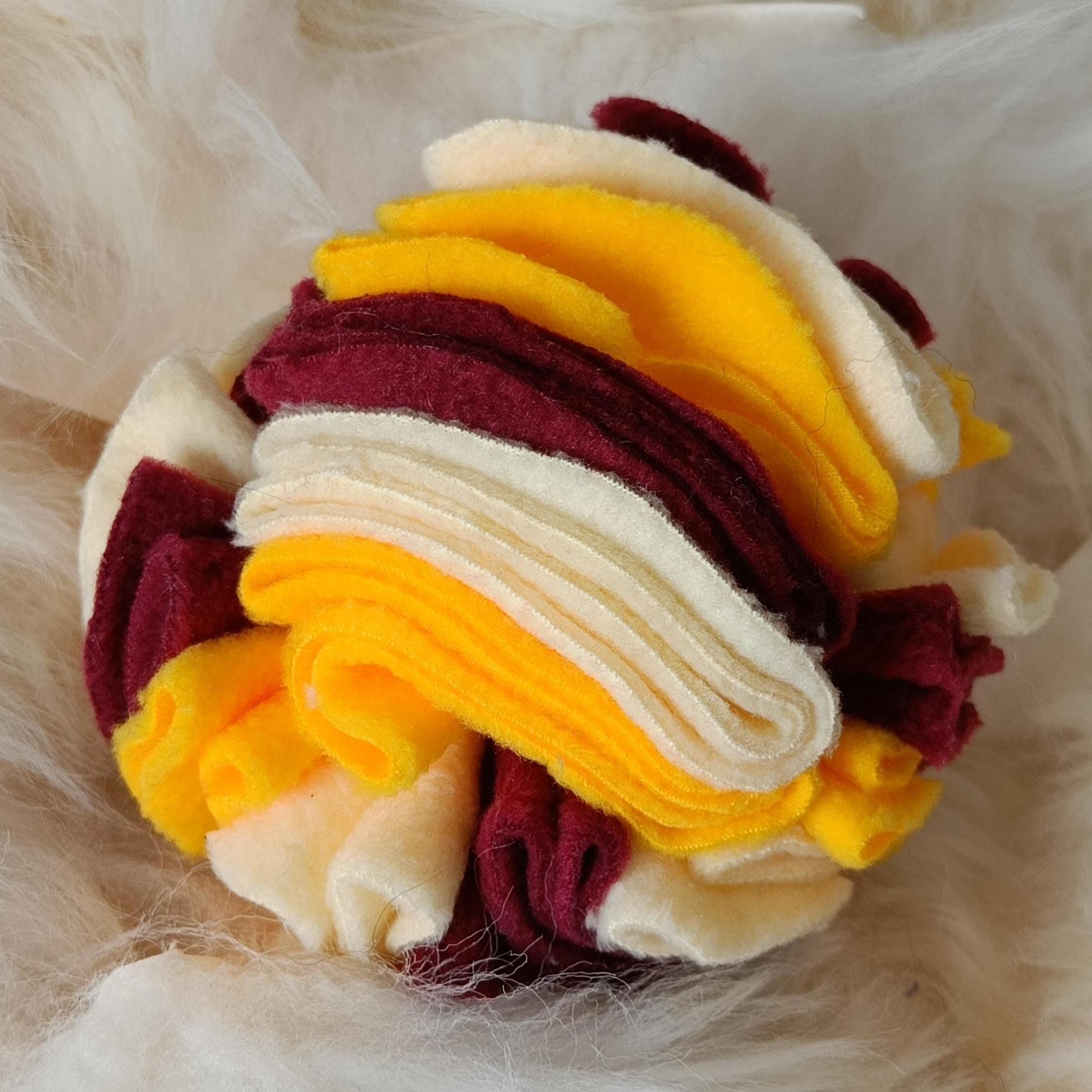 Snuffle Ball for Dogs, fleece pet toy, treat dispenser, star ball