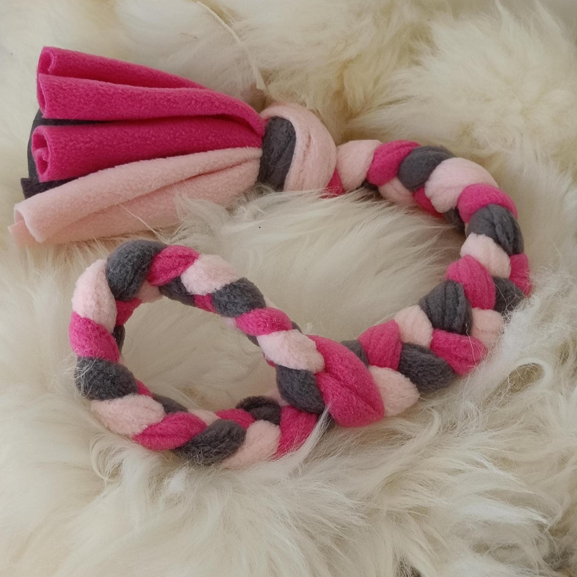 Braided Fleece Tug Toy for Small Dogs & Puppies