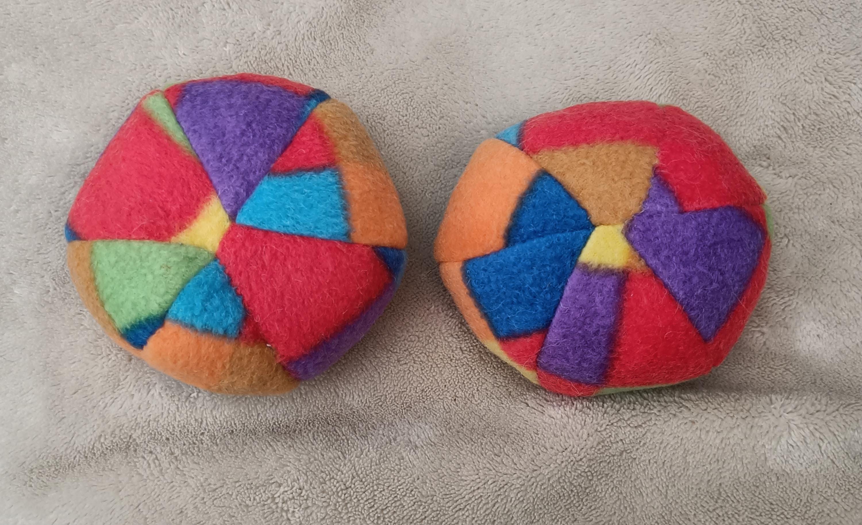Soft Balls for dogs, sheepskin stuffed, tartan fleece, squeaker option available