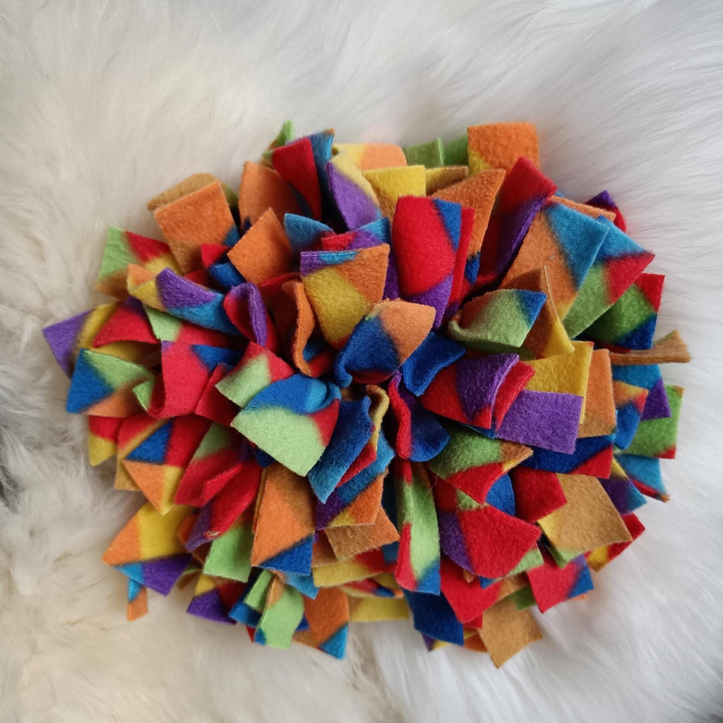 Fleece Snuffle Mat, small pets gift, foraging for food, treat dispenser, finding food
