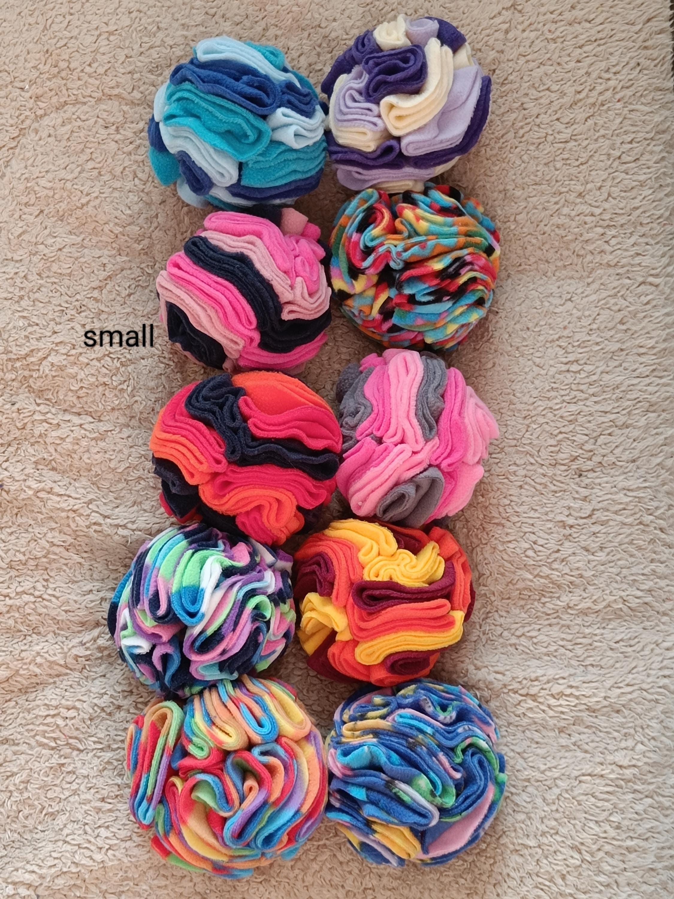 Snuffle Ball for Dogs, fleece pet toy, treat dispenser, star ball