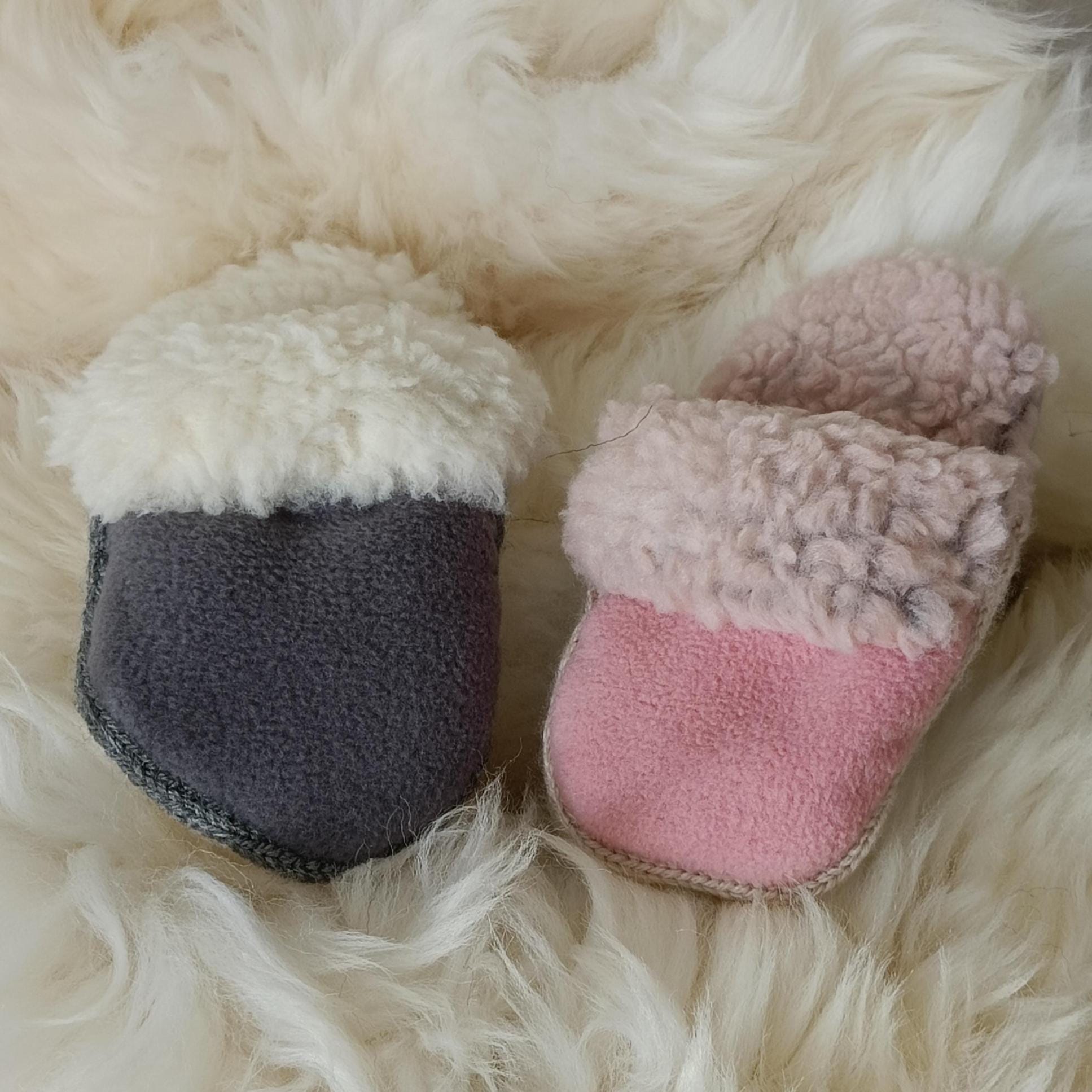 Small dogs slipper toy, faux fur and fleece comforter, crunchy crackling dog toy