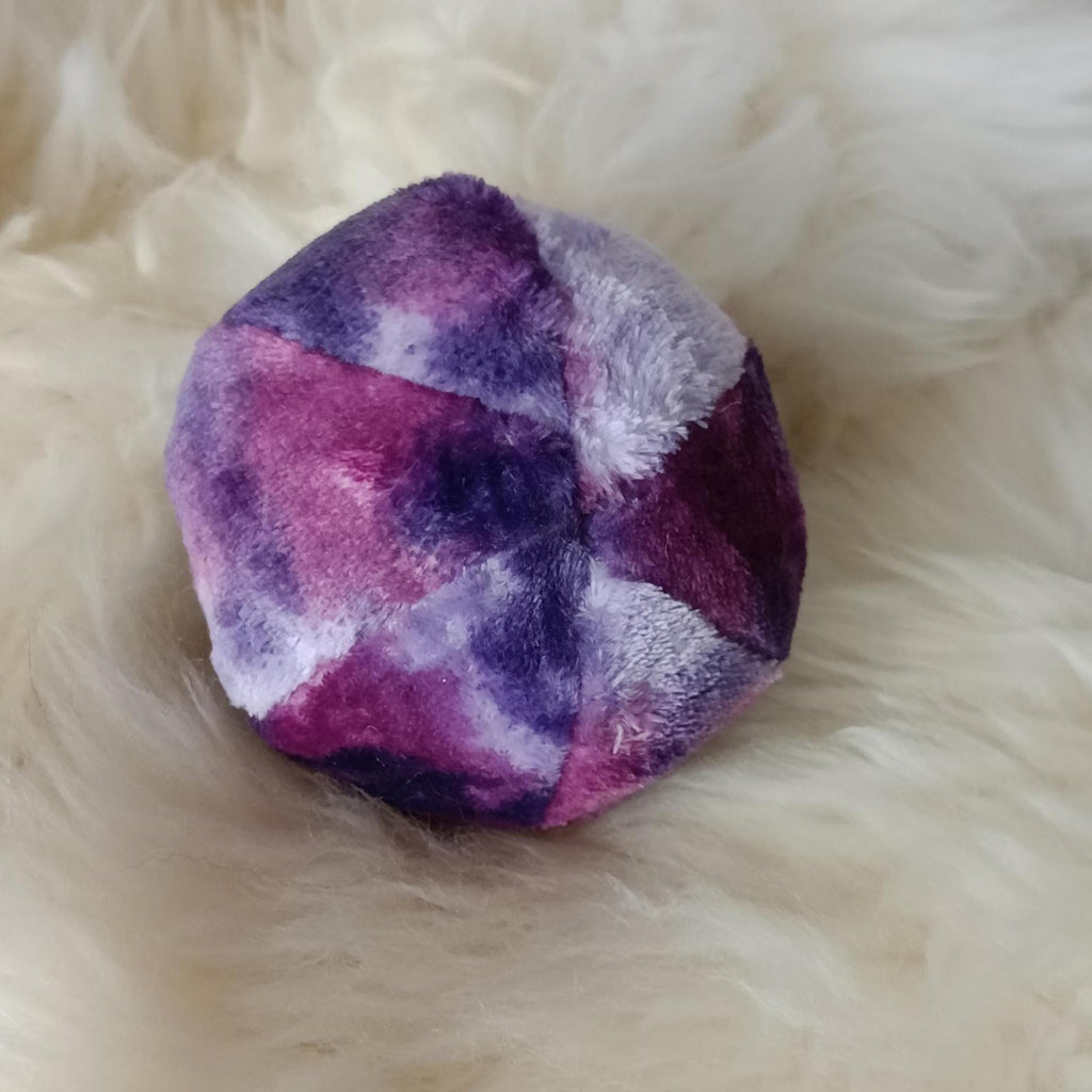 Plush Fleece Dog Ball Toy with Sheepskin Filling – Squeaker Option Available