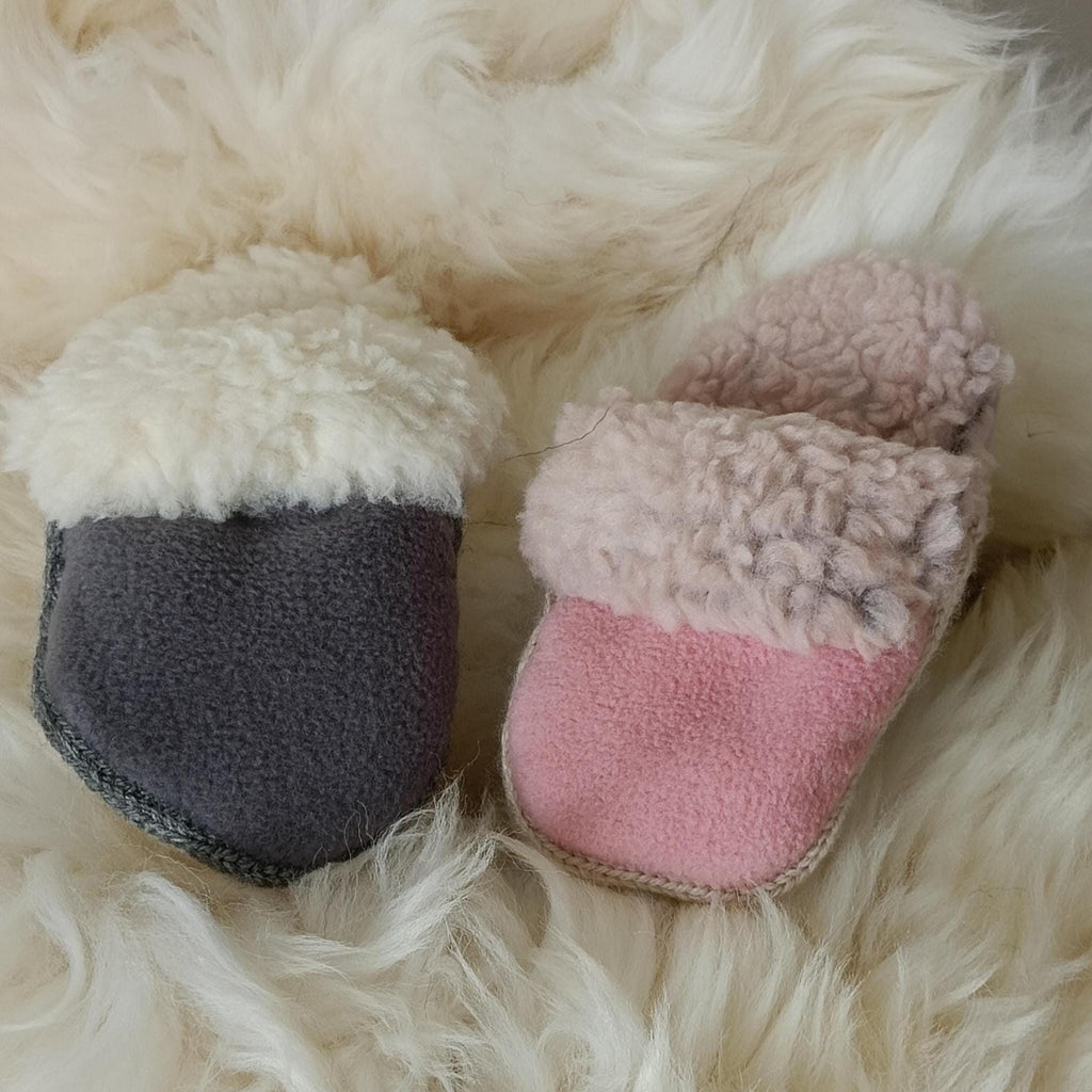 Small dogs slipper toy, faux fur and fleece comforter, crunchy crackling dog toy