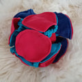Fleece Snuffle Ball Dog Treat Dispenser, Interactive Pet Puzzle Game, Washable 8-Inch Ball