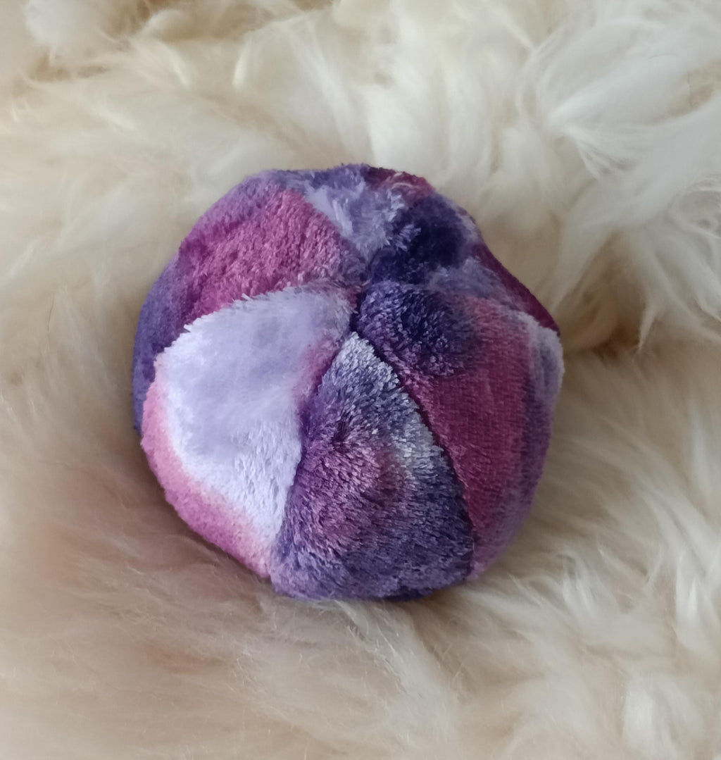Plush Fleece Dog Ball Toy with Sheepskin Filling – Squeaker Option Available