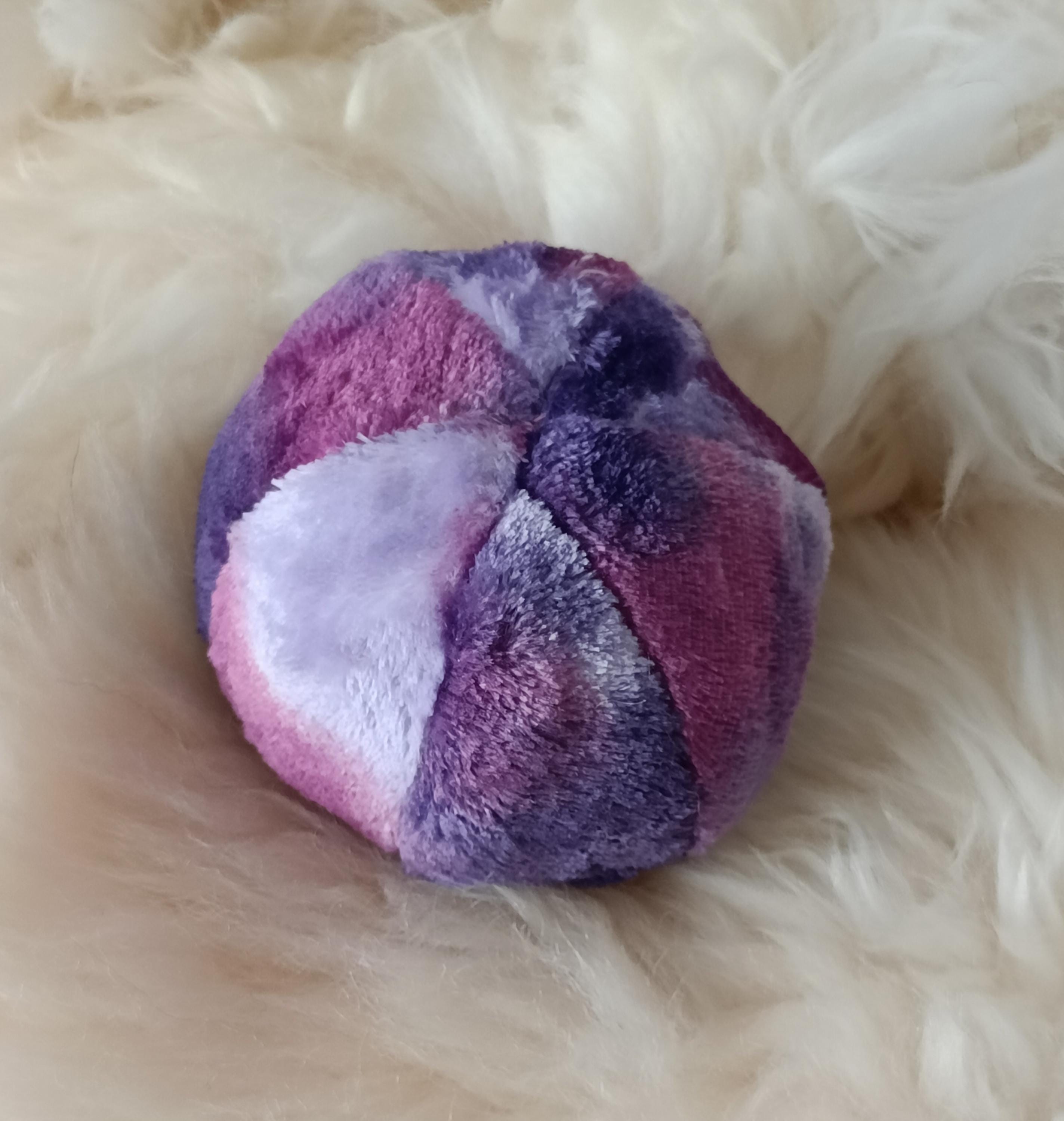 Plush Fleece Dog Ball Toy with Sheepskin Filling – Squeaker Option Available