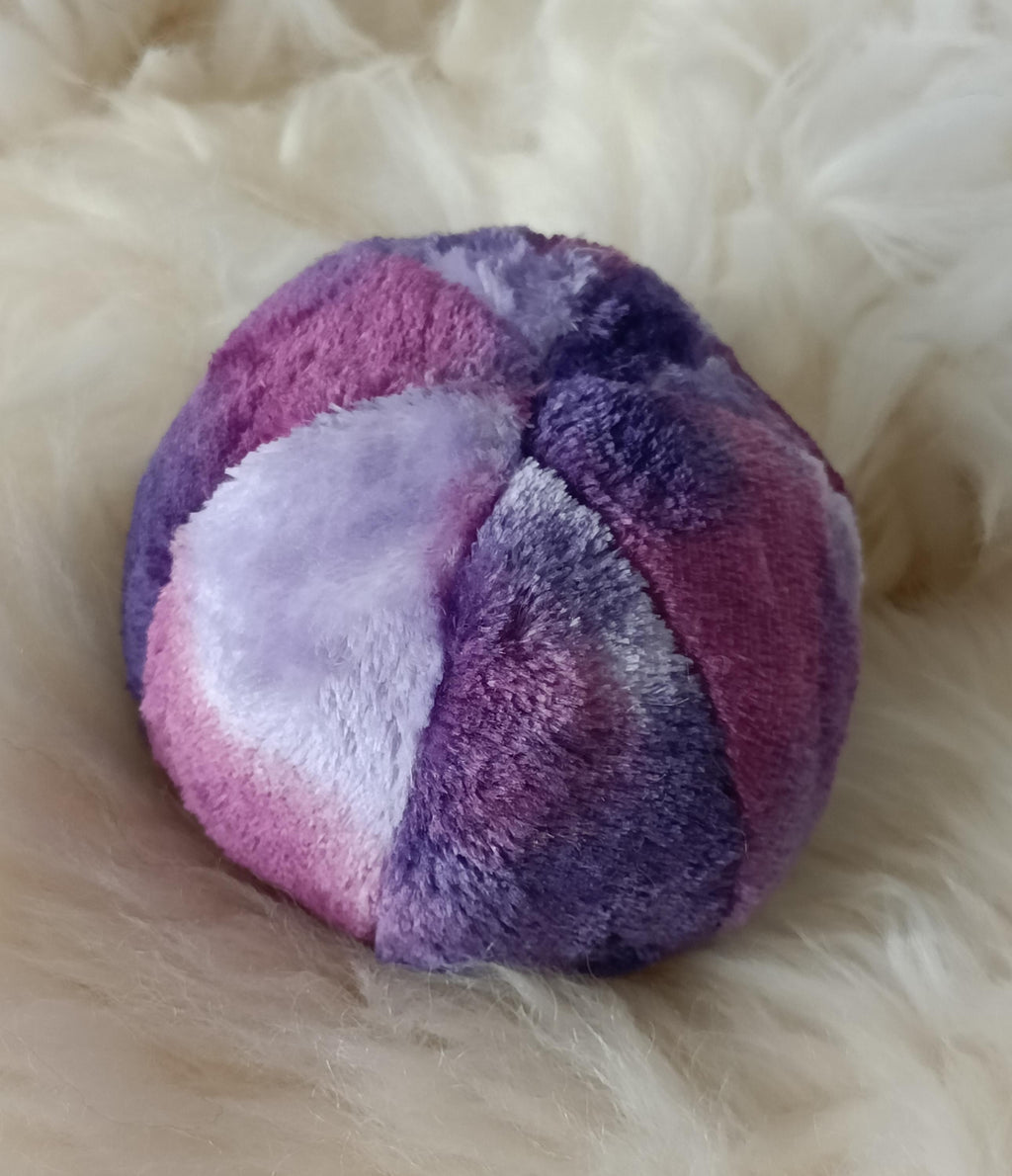 Plush Fleece Dog Ball Toy with Sheepskin Filling – Squeaker Option Available