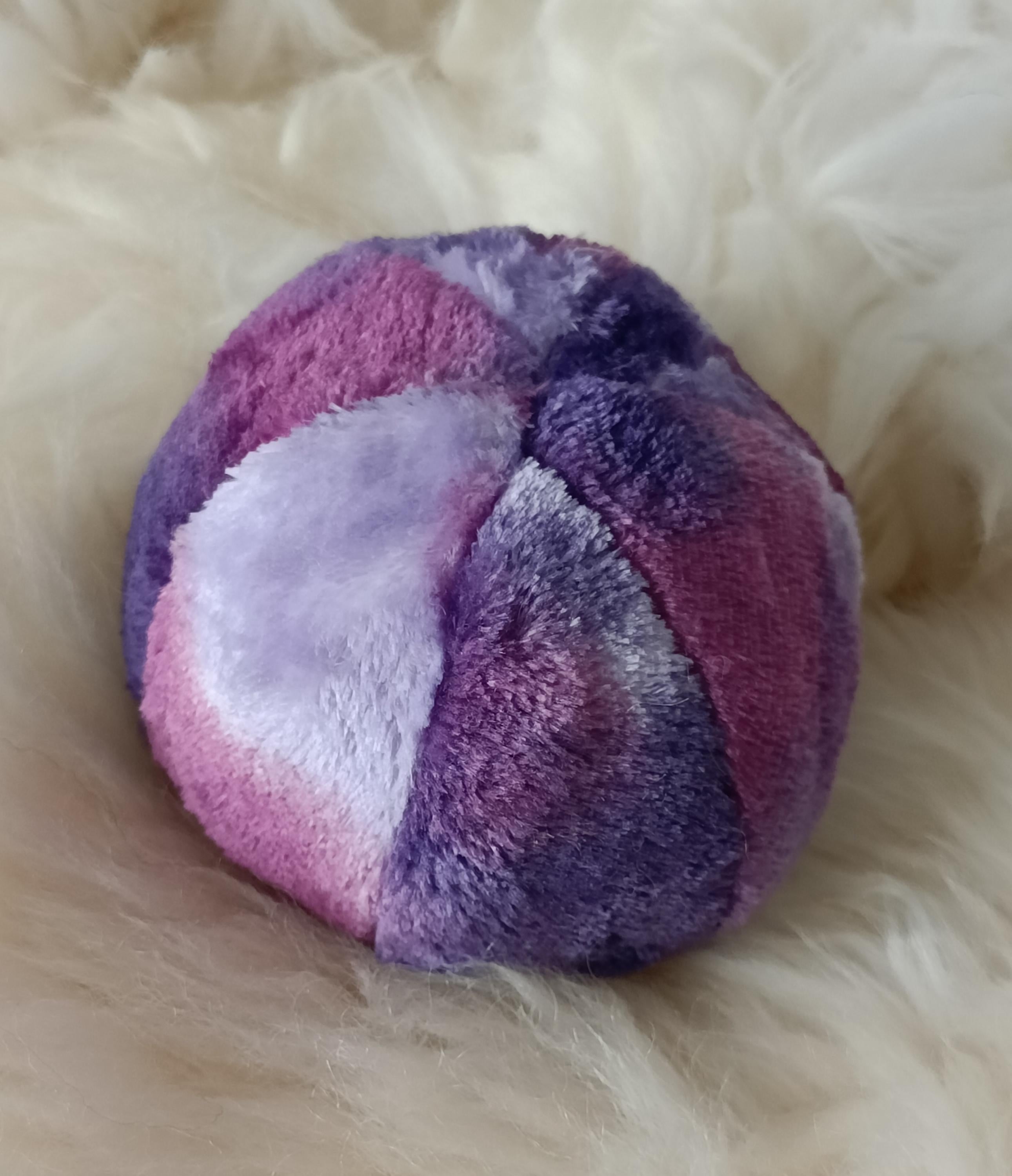 Plush Fleece Dog Ball Toy with Sheepskin Filling – Squeaker Option Available