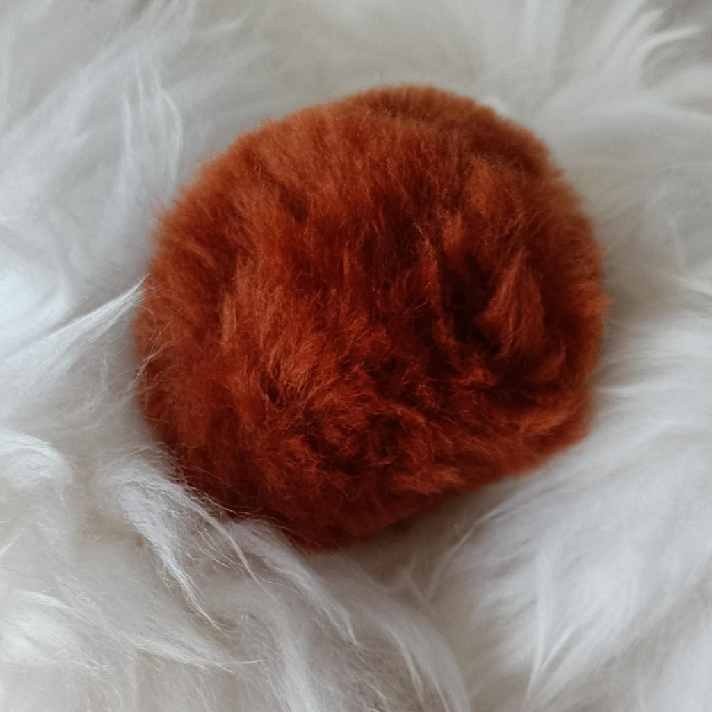 Merino Sheepskin Dog Ball: Natural pet toy, Baseball Pattern, Training reward toy for puppy