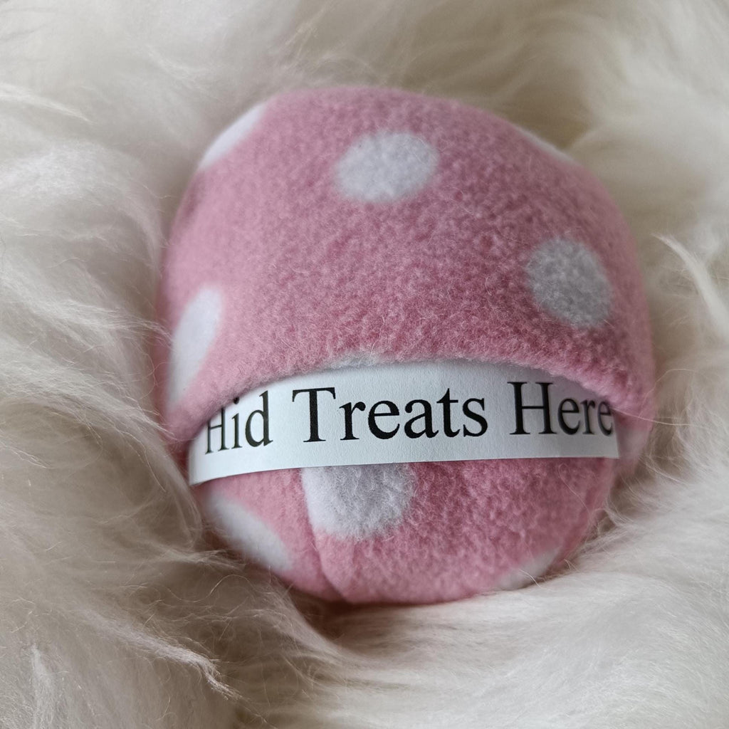 Dog Snuffle Ball, Fleece toy, finding treats puzzle, sheepskin stuffed toy